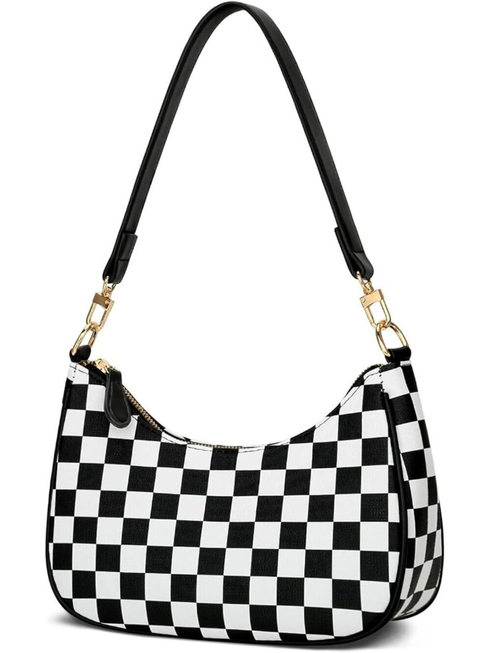 Women's Bag Black Leather Cute Hobo Shoulder Handbags Retro Clutch Stylish Purse
